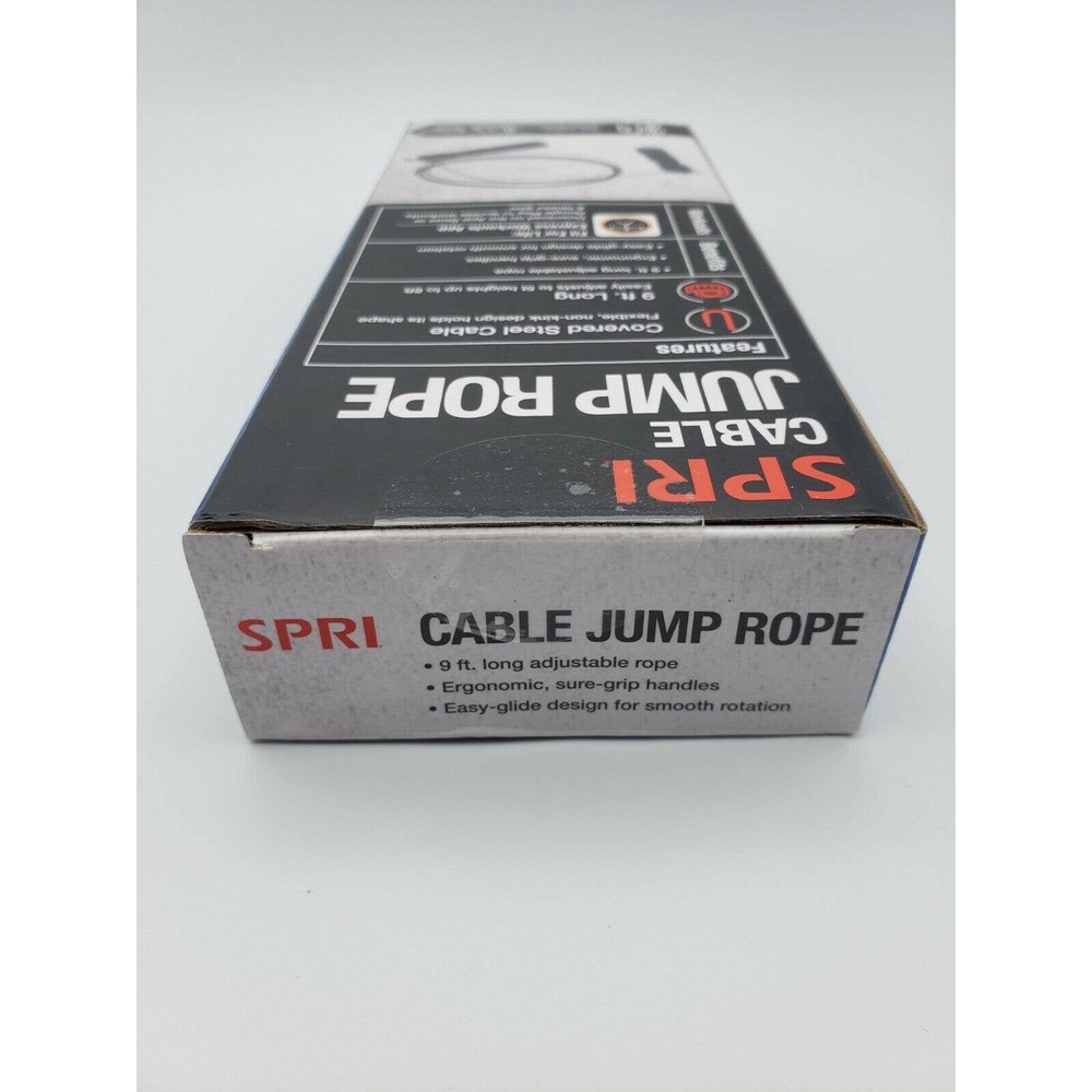 Adjustable Covered Steel Cable Jump Rope, 9ft - Picture 6 of 6
